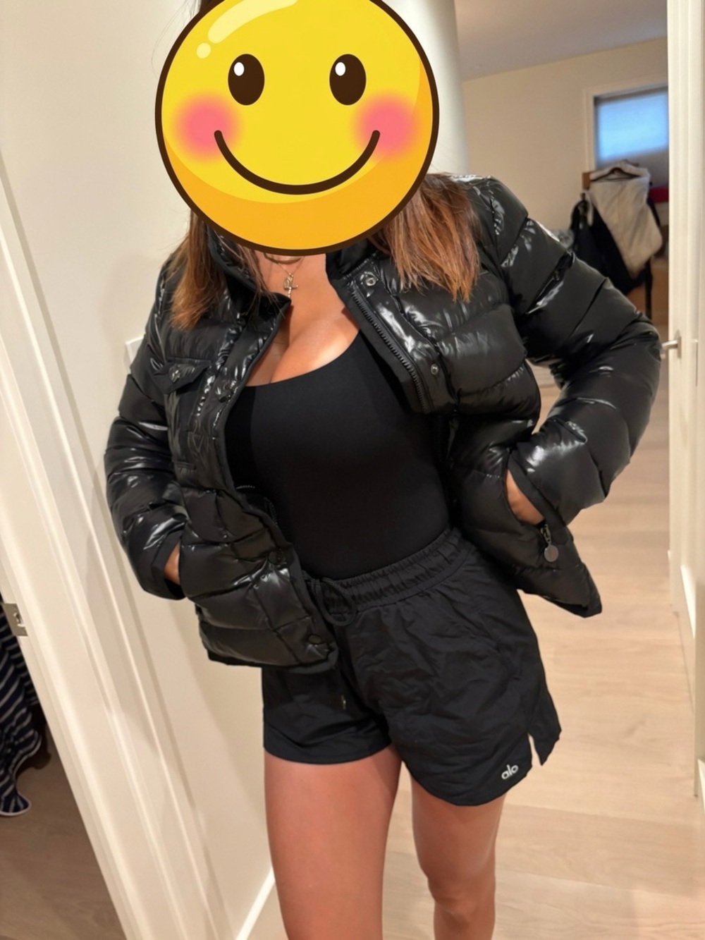 Moncler Black Gloss Quilted Puffer Jacket - Picture 8 of 11